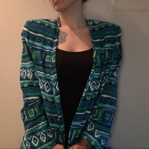 Vintage J. Stevens by Carol Escritor shoulder pads Aztec made in the USA